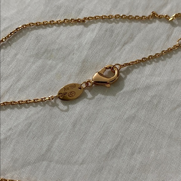 Chaumet Jeux De Liens 18k Gold Mother Of Pearl Diamond Necklace - Picture 5 of 8